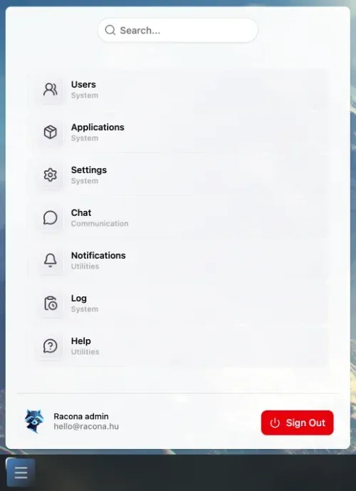 Placeholder: Start Menu in list view